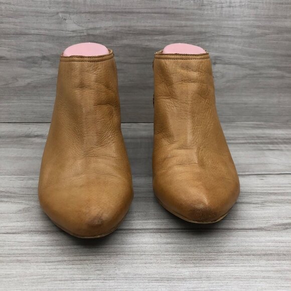 Silent D Anthropologie Ankle Boots Women's EU 39 Brown Leather Back Zip Booties - Picture 7 of 12